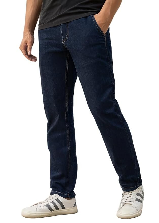 Urbano Fashion Men's Slim Fit Black Stretch Jeans