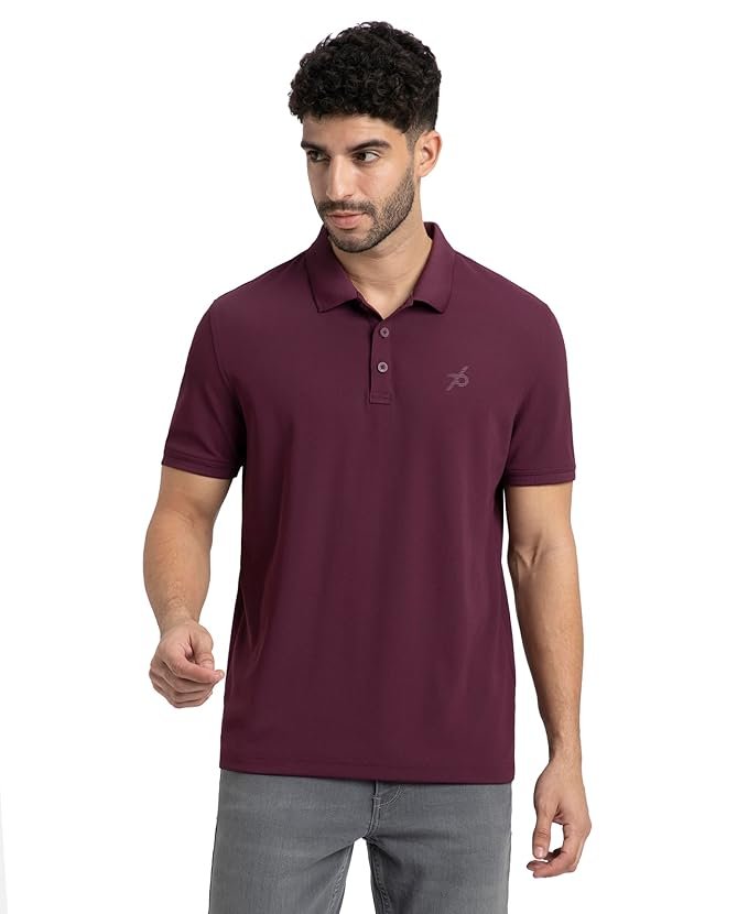 Jockey AM38 Men's Microfiber Polyester Regular Fit Solid Half Sleeve Polo T-Shirt with Stay Dry & Stay Fresh Technology