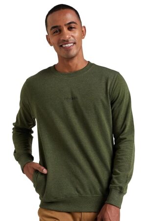 Amazon Brand - Symbol Men's Cotton Crew Neck Sweatshirt