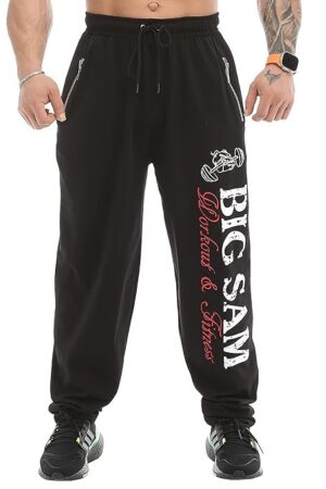 Men's Bodybuilding Workout Comfort Design Baggy Muscle Trackpants