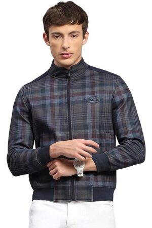 Monte Carlo Mens Regular Fit Jacquard Pattern Zipper Closure Full Sleeve Winter Sweatshirt | Stylish Sweatshirt for Men | Soft Comfortable Casual Winter Wear for Men's(Pack of 1)