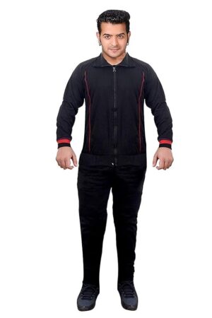 Krystle Men's Cotton Warm Tracksuit (Black)