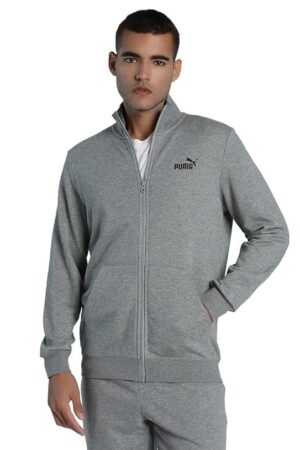 Puma Men Full Sleeve Polycotton Full Zip with Pocket Solid Men's Sports Track Jacket