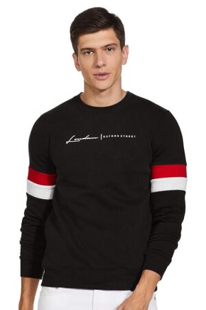 Qube By Fort Collins Men's Cotton Crew Neck Sweatshirt