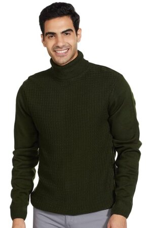 Amazon Brand - Symbol Men's Casual Acrylic High Neck Sweater (Available in Plus Sizes)