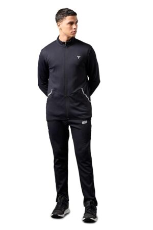 TECHNOSPORT Men's Colorblock Tracksuits with SPF50+, Quick Dry, Antimicrobial Properties for Running, Gym & Sports