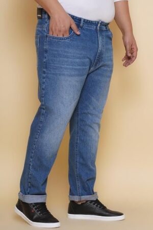 John Pride Plus Size Men Blue Clean Look Jeans
