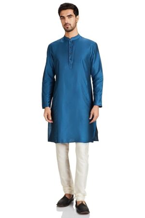 Amazon Brand - Symbol Men's Cotton Blend Solid Kurta & Pyjama Set