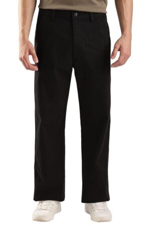 Calvin Klein Jeans Straight Fit Solid Mid Rise Trouser