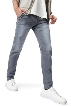 Urbano Fashion Men Mid Rise Slim Fit Washed Jeans Stretchable