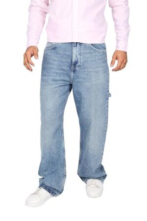 Lee Men Blue Baggy Fit Mid Rise Light Fade Jeans