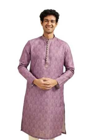 DIWAS BY MANYAVAR Men's Cotton Blend Printed Kurta (1pc)