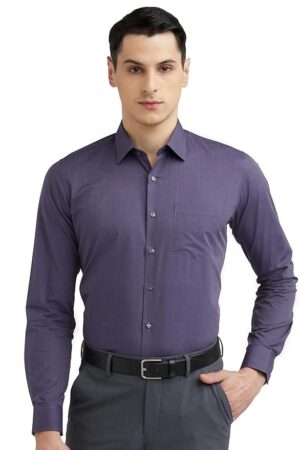 Van Heusen Solid Formal Shirt for Men| Premium Cotton| Full Sleeves| Slim Fit |Breathable Fabric