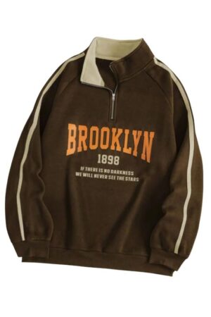 Imsa Moda Men’s Collar Chain Cotton Fleece Sweatshirt | Warm Hoodie for Gym, Travel & Casual Winter Wear