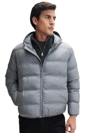 XYXX Unisex Ultra-Warm Puffer Jacket | Heavy Winter Jacket For Men|Solid Long Sleeves Hooded Neck Jacket - Regular Fit | Bomber jackets With Pockets