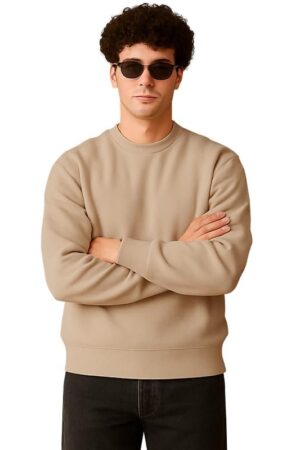 Sleepynuts Men's Full Sleeve Round Neck Fleece Sweatshirt
