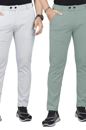 GRECIILOOKS Men's Lycra Cargo Track Pants – Loose Fit Joggers for Men | Korean Style Travel & Lounge Wear with Pockets (Available in Plus Size and Combo Pack of 2)