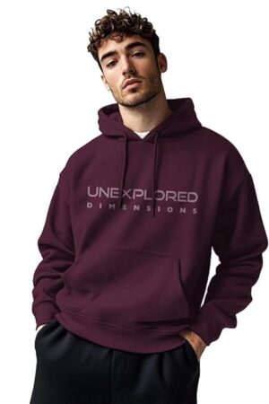 NOBERO Printed Hoodies for Man | 280 GSM Rich Cotton Fleece Hooded Full Sleeve Sweatshirt for Man | Stylish Casual Wear Winter Hoodies for Men