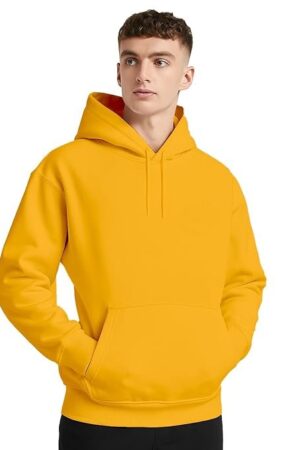 NOBERO Oversized Hoodies for Man Stylish | 280 GSM Rich Cotton Fleece Solid Oversized Fit Hooded Full Sleeve Oversized Sweatshirt for Men | Stylish Casual Wear Winter Hoodies for Men