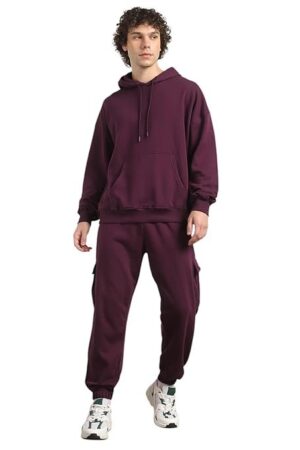 Nobero Heavy Duty Oversized Co-ord Set for Men & Women – Cotton-Polyester Fleece, Soft, Warm & Durable – Trendy & Comfortable, Perfect for Streetwear, Lounging & Casual Wear