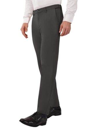 SaintX Men's Premium 4-Way Comfort Stretch Formal Trousers | Smart Moisture Wicking Wrinkle Free Fabric | Smarter Techno Flex Expandable Waistband | Stylish Slim Fit | Daily Office Wear
