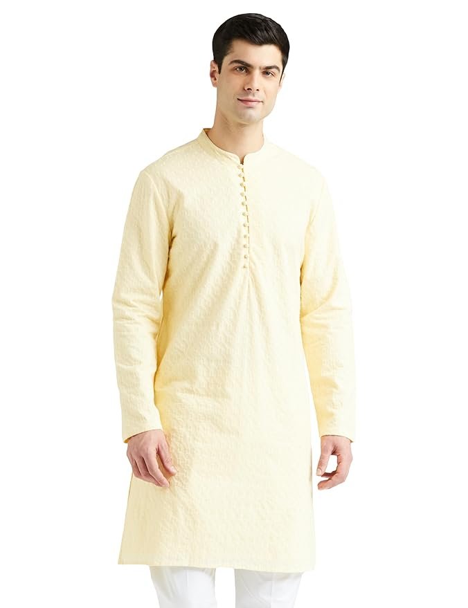 Amazon Brand - Symbol Men's Cotton Regular Fit Casual Kurta