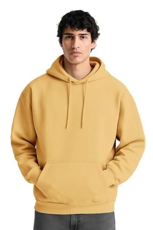NOBERO Oversized Hoodies for Man Stylish | 280 GSM Rich Cotton Fleece Solid Oversized Fit Hooded Full Sleeve Oversized Sweatshirt for Men | Stylish Casual Wear Winter Hoodies for Men