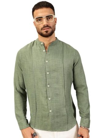 Thomas Scott Men's | Solid | Full Sleeve | Slim Fit | Linen Blend | Mandarin Collar | Casual Shirt 3.6 3.6 out of 5 stars   (73)