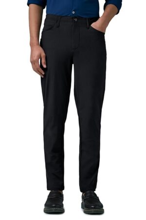 TECHNOSPORT Men's Straight Fit Solid Semi-Formal Trousers Pants with DURACOOL+