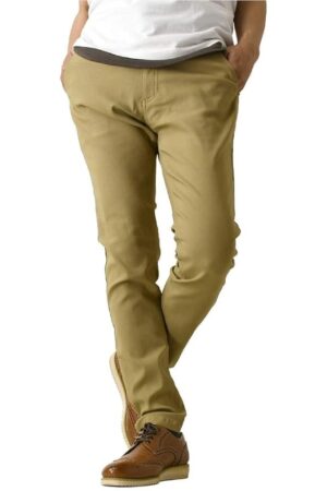 Limited Select Men's High Tension Stretch Chino Pants, Skinny Tapered Regular Straight