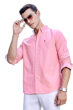 Thomas Scott Mens | Full Sleeve | Solid | Slim Fit | 100% Cotton | Button Down Collar | Shirts
