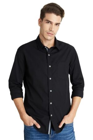 Symbol Premium Men's Casual Cotton Poplin Shirt (Regular Fit)