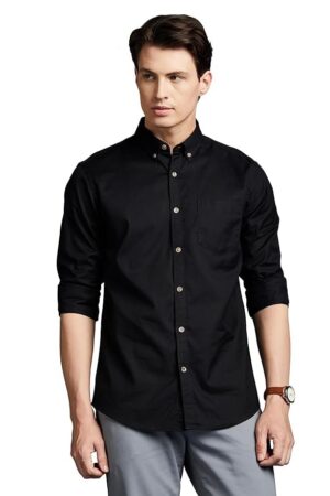 Symbol Premium Men's Stylish Solid All Day Fresh Buttondown Casual Shirt - Regular Fit | Plain | Full Sleeve | Cotton Semi Formal Wear (Available in Plus Sizes)