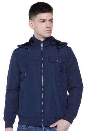 Qube By Fort Collins Men's Polyester Standard Length Regular Fit Lightweight Winter Jacket - Stylish & Comfortable for Casual and Outdoor Wear