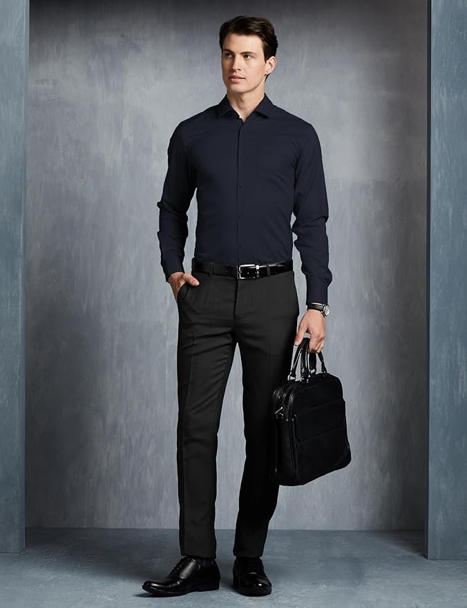 Symbol Premium Men's Wrinkle-Resistant Regular Fit Cotton Formal Shirt